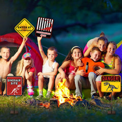 Blulu dinosaur party decor sign 5 enhances jungle-themed room decoration
