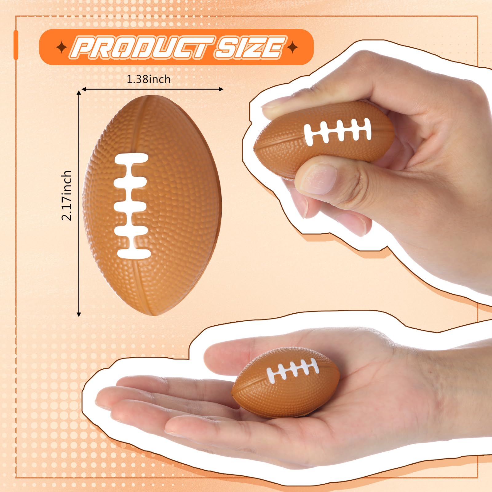 Blulu foam football stack highlights generous 30-pack for parties and classrooms.
