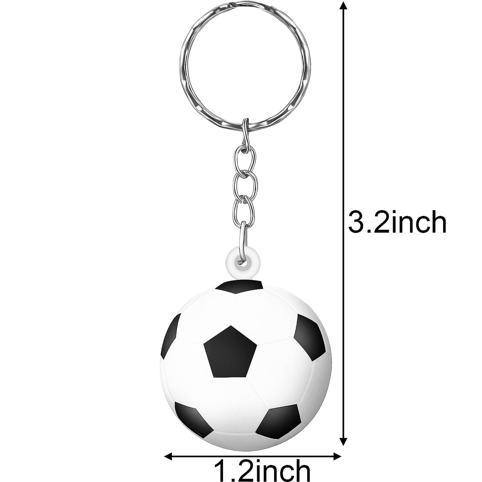 Blulu 30-pack football keychains on display for prizes and rewards
