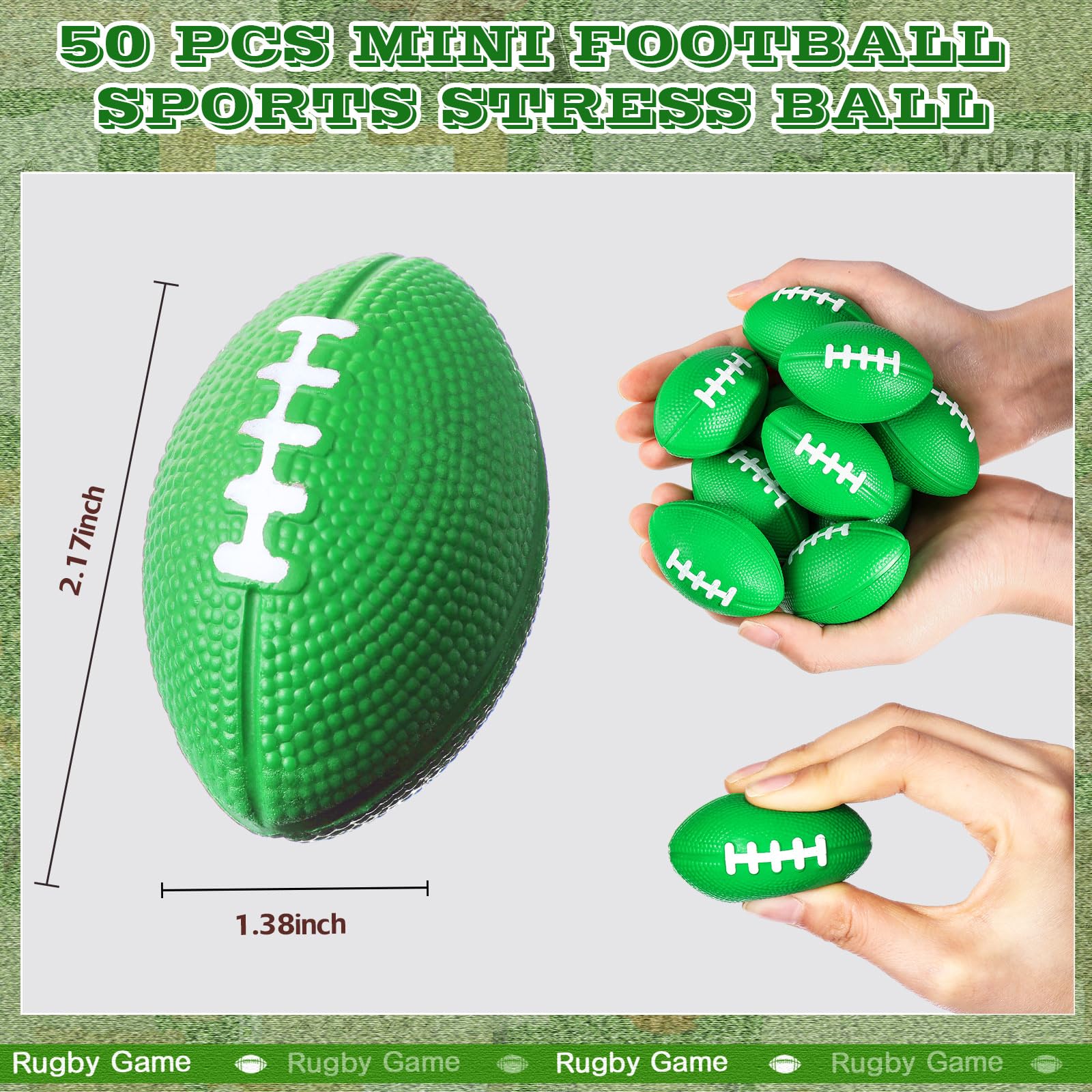 Blulu green foam football pack offering colorful carnival prize ideas