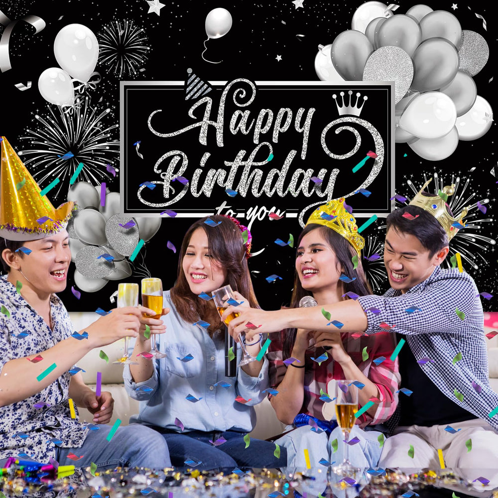 Blulu large-sized banner provides a striking photo backdrop for parties and events.
