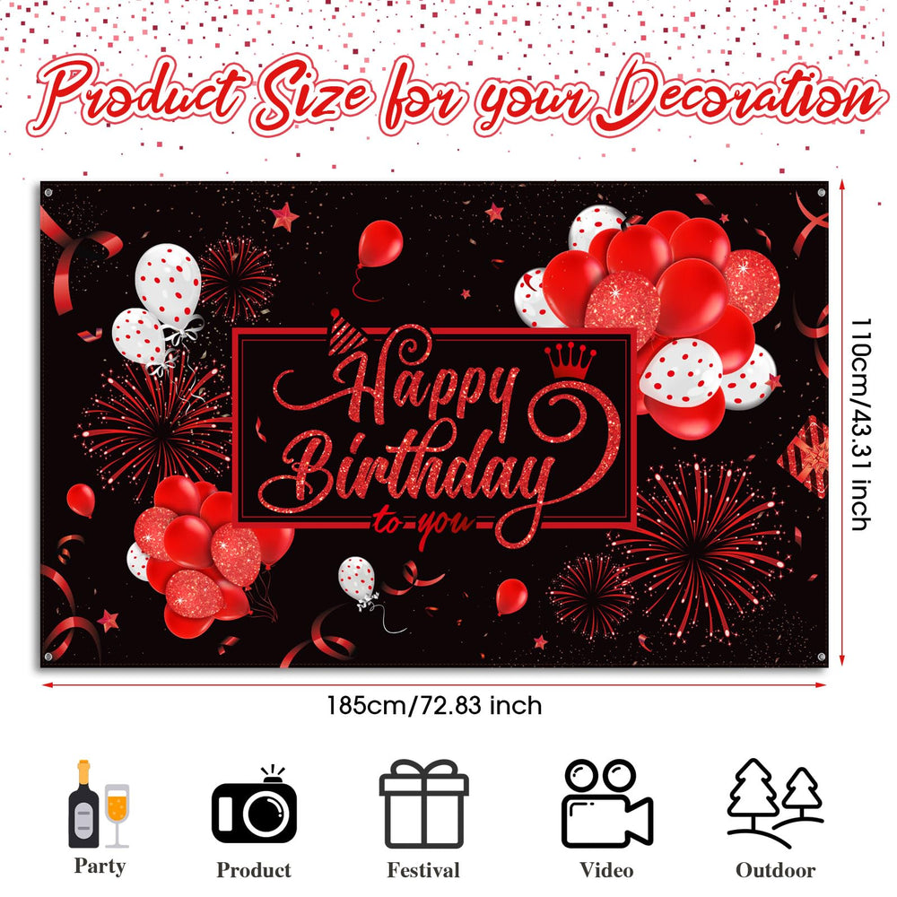 Blulu glitter-detail banner close-up highlights festive print for photos