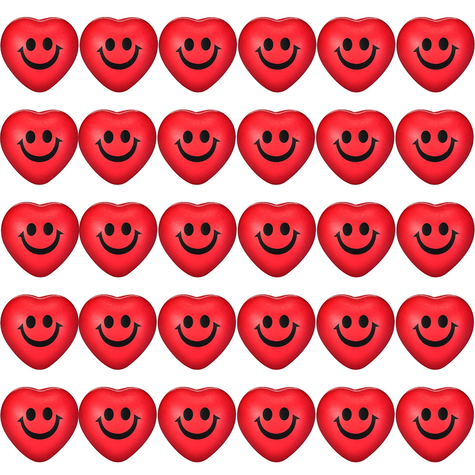 Blulu heart stress ball with a red smiley face, ideal for focus and fun.