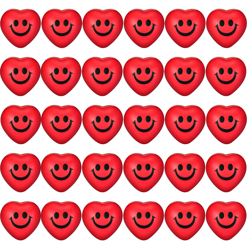 Blulu heart stress ball with a red smiley face, ideal for focus and fun.
