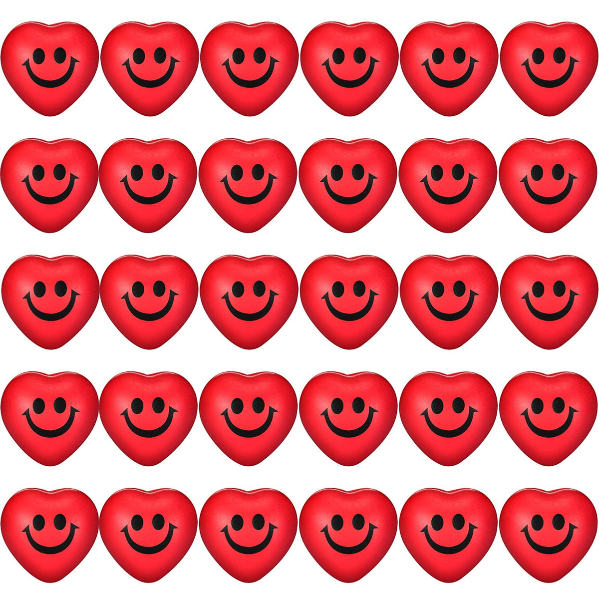 Blulu heart stress ball with a red smiley face, ideal for focus and fun.