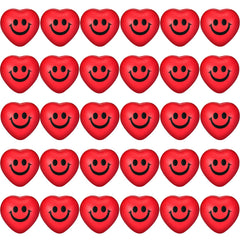 Blulu heart stress ball with a red smiley face, ideal for focus and fun.