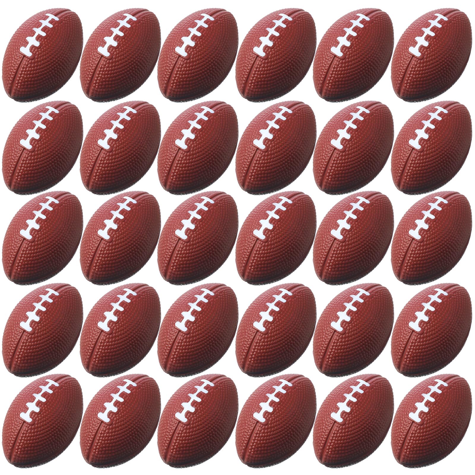 Blulu mini foam football dark brown close-up showing textured surface for party favors.