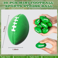Blulu green foam football design detail for vibrant party decor