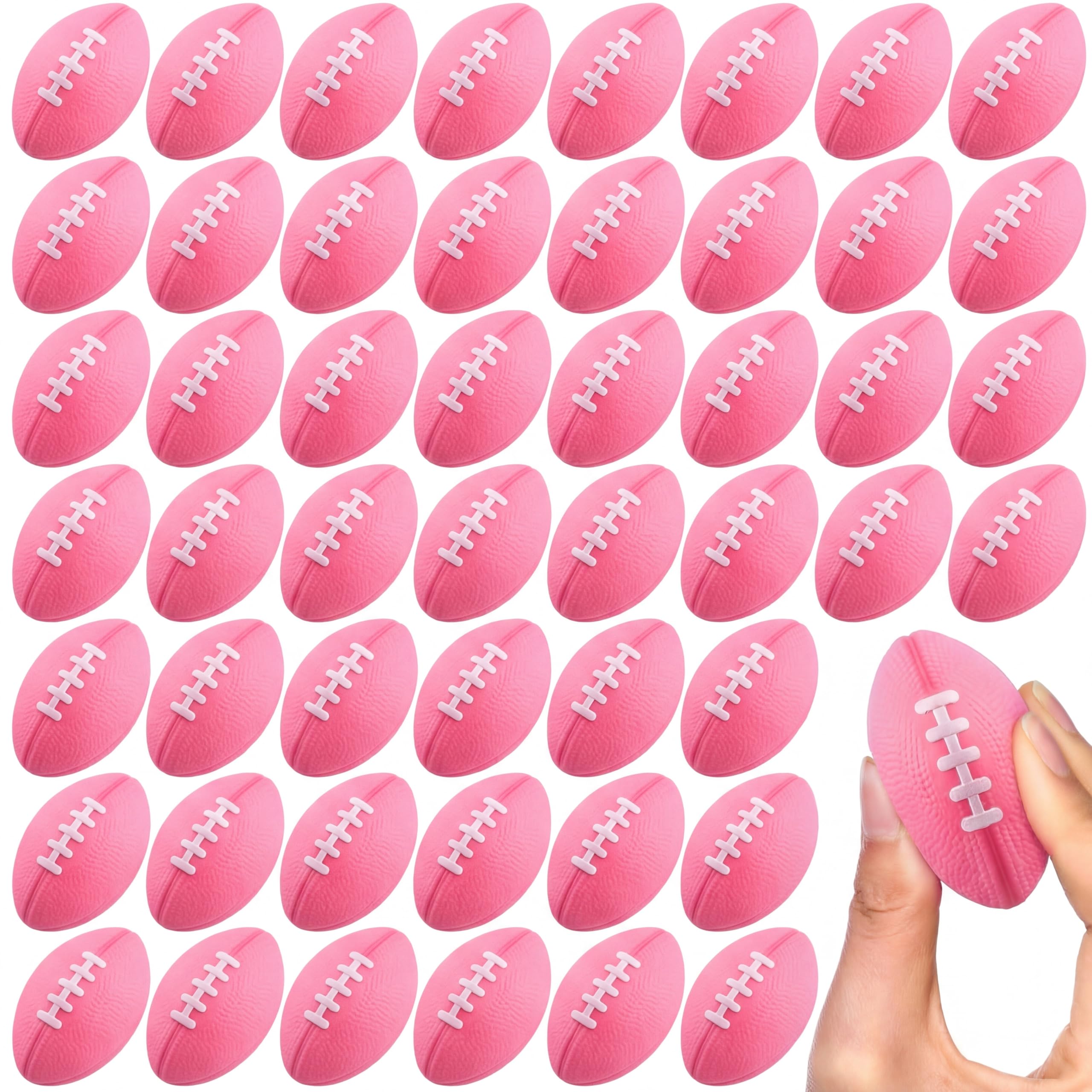 Blulu min football pink close-up ideal for party favors and classroom rewards
