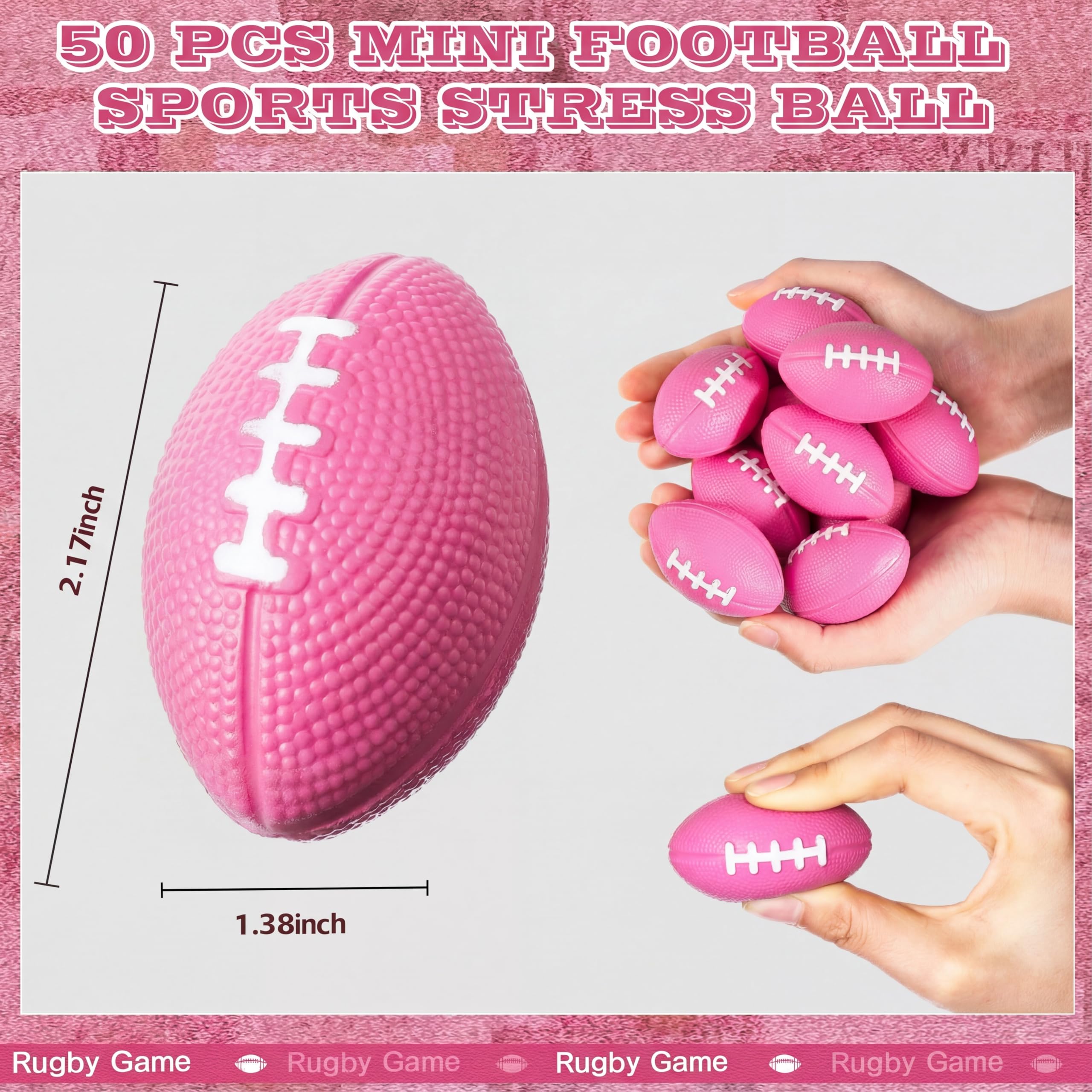 Blulu pink foam football ready for classrooms, rainy day activities, and stress-relief play