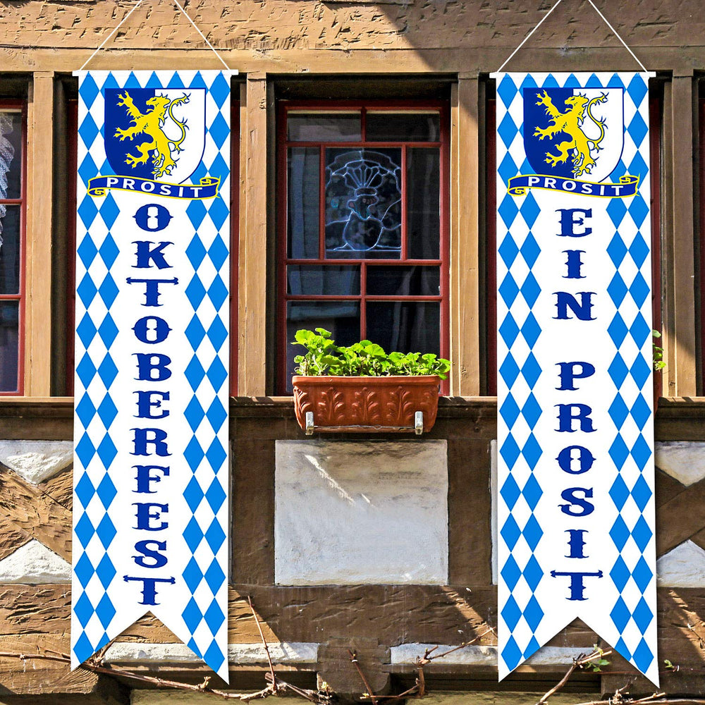 Blulu Oktoberfest Ein Prosit banner ideal for welcoming guests indoors