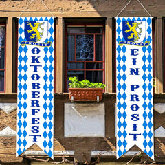 Blulu Oktoberfest Ein Prosit banner ideal for welcoming guests indoors