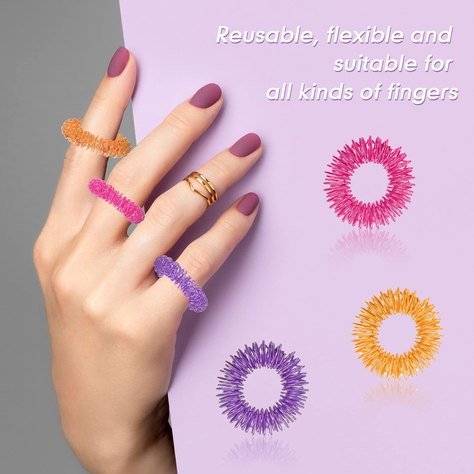 Blulu ring massager with stainless steel design for durable use.