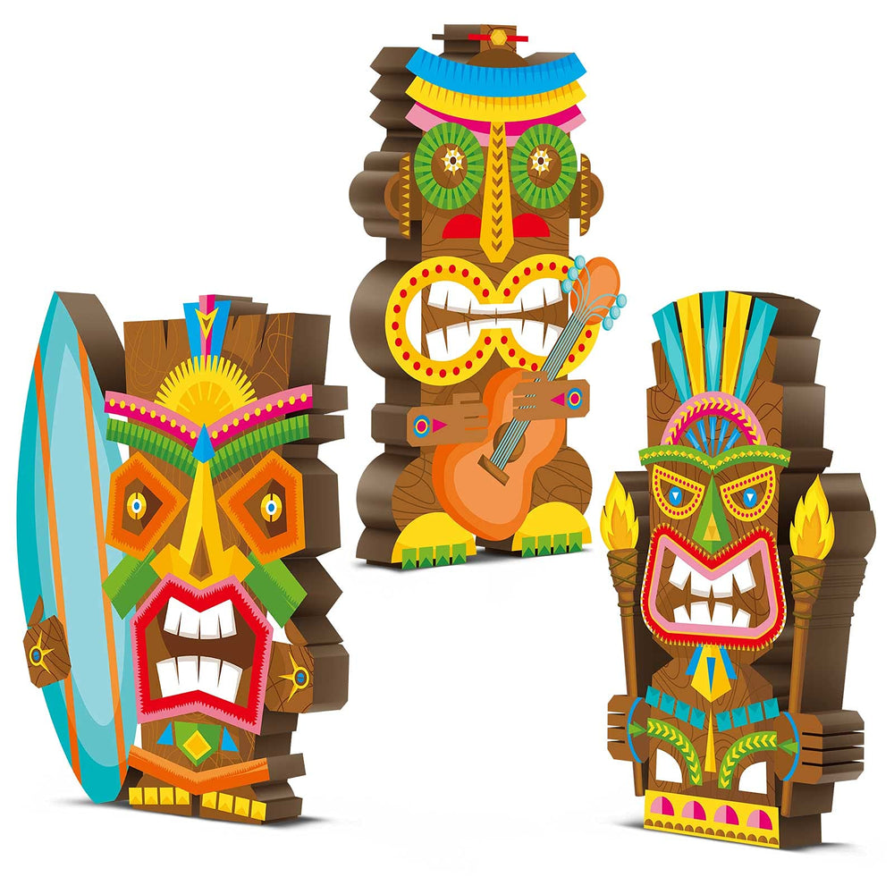 Blulu tiki bar table sign adds tropical charm to luau parties.