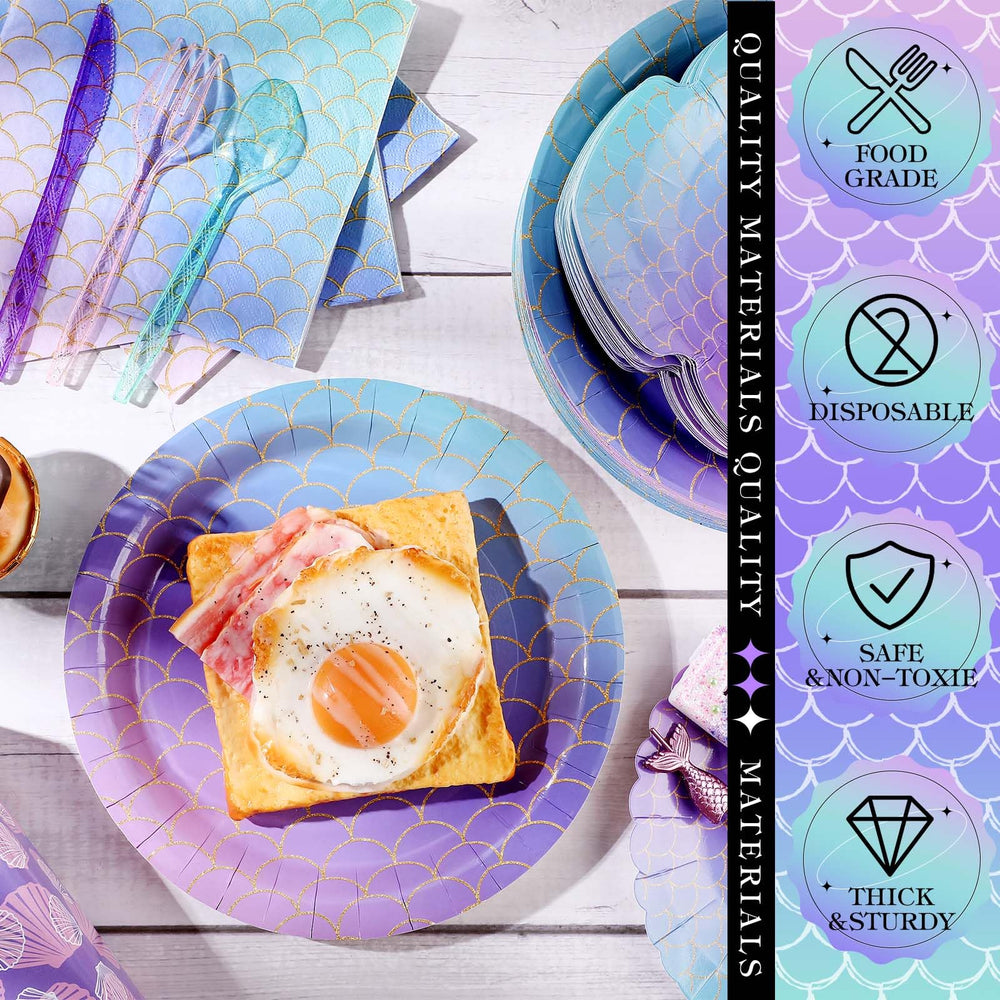 Blushtier mermaid cups for leak-resistant servings and easy party sipping.