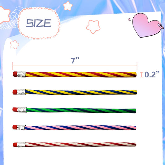 Blvochnnt eraser pencil with rainbow stripes for crafts and play.