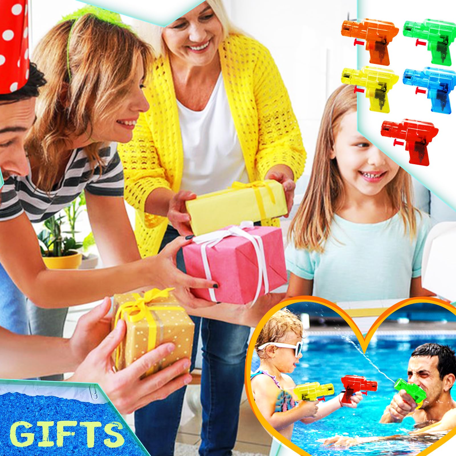 Blvochnnt 24-pack of mini blasters, fun party favors for sunny days.