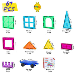 Close-up of Bmag tiles showing durable ABS blocks with rounded edges for safe play.