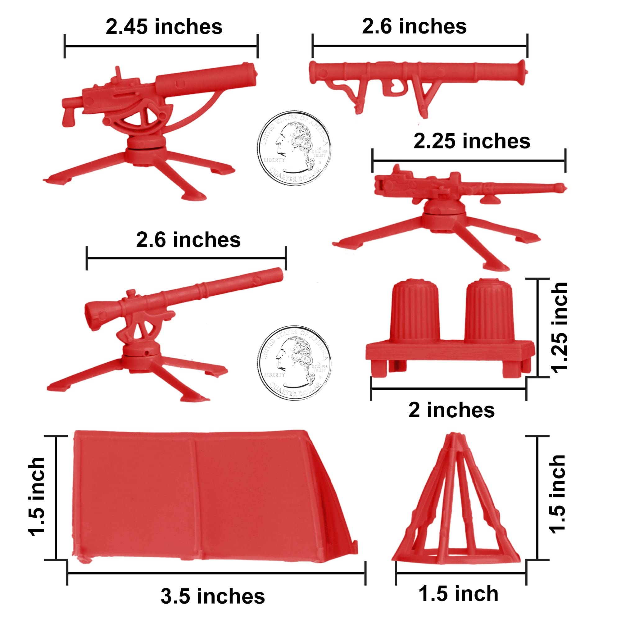 BMC Toys 3 pup tents—compact shelters for diorama scenes