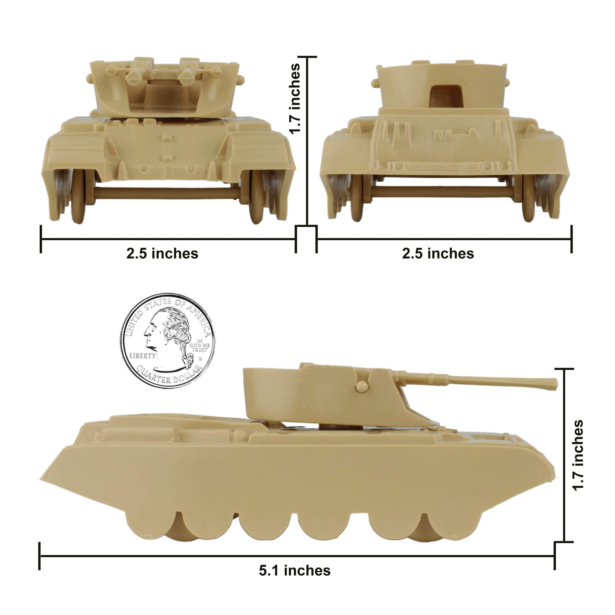 Tank length about 5.1 inches in 1:48 scale.