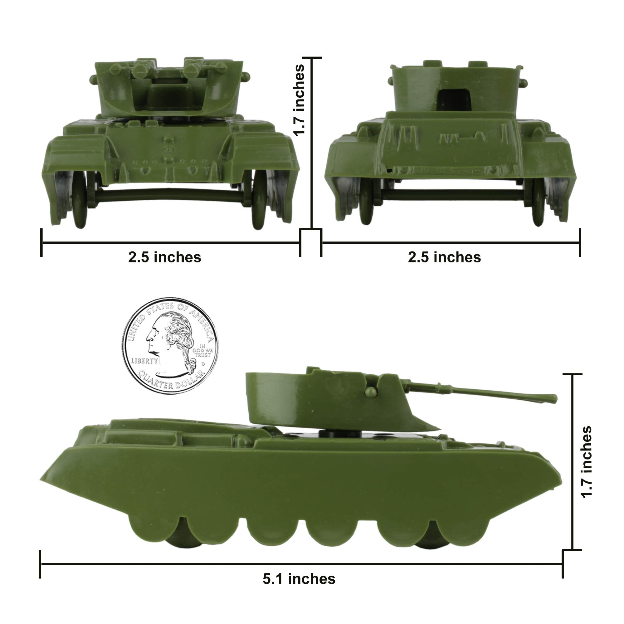 BMC Toys Classic AA tank in desert tan with pivoting gun.