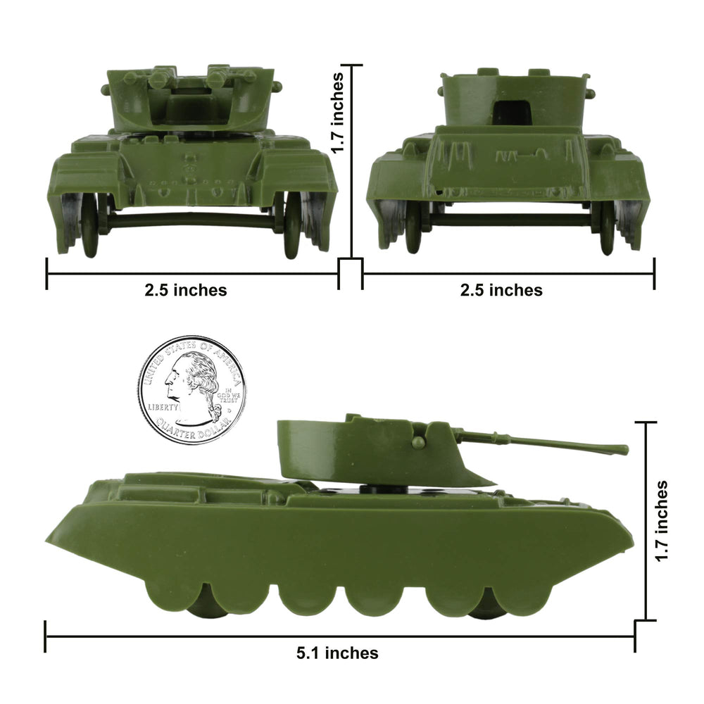 BMC Toys Classic AA tank in desert tan with pivoting gun.
