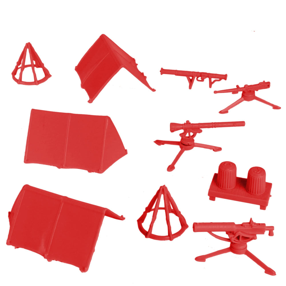 BMC Toys Army Camp 10pc set—red tents, durable for years of play