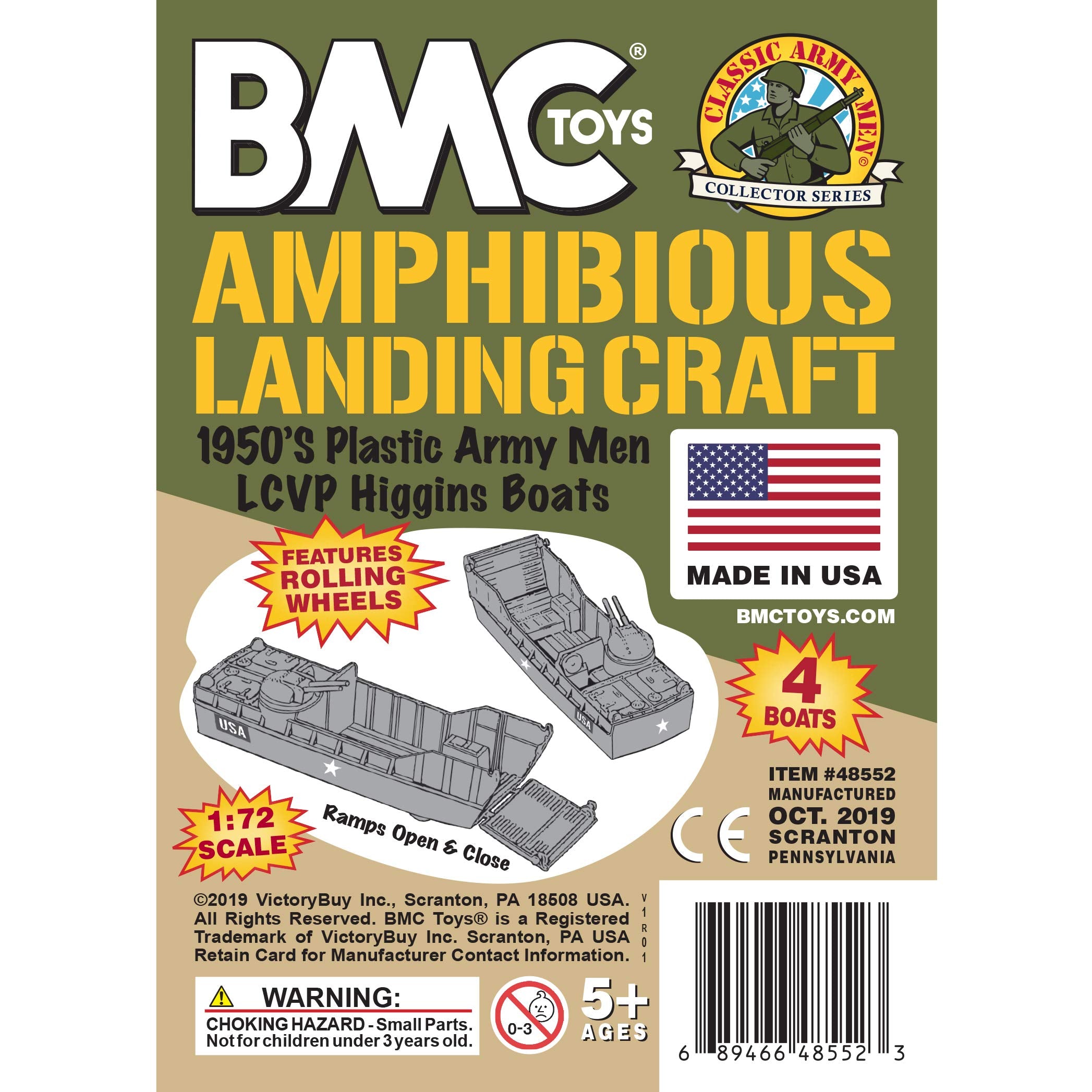 BMC Toys Classic Landing Craft packaging with insert card