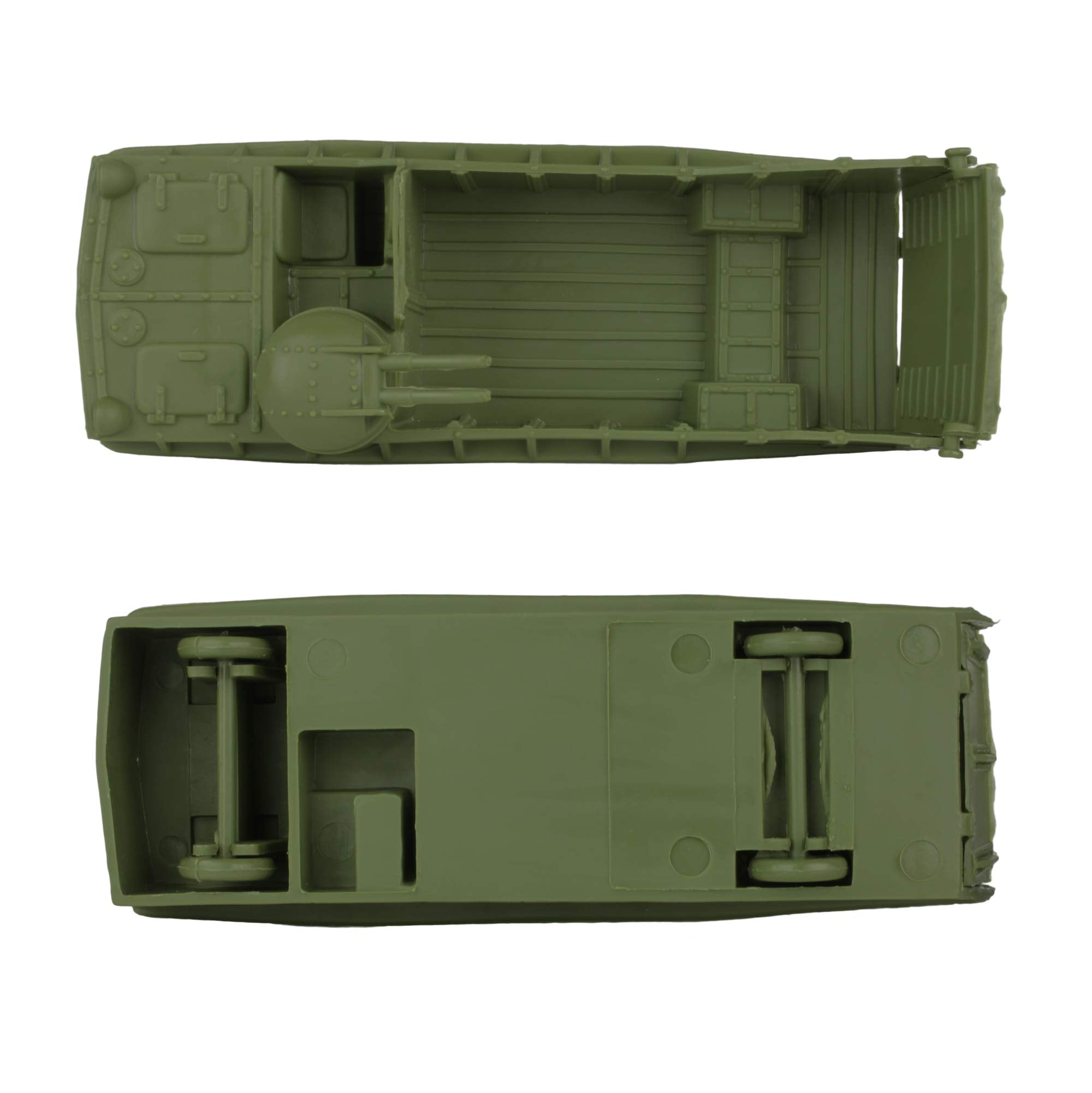 BMC Toys Classic Landing Craft turrets and wheels close-up