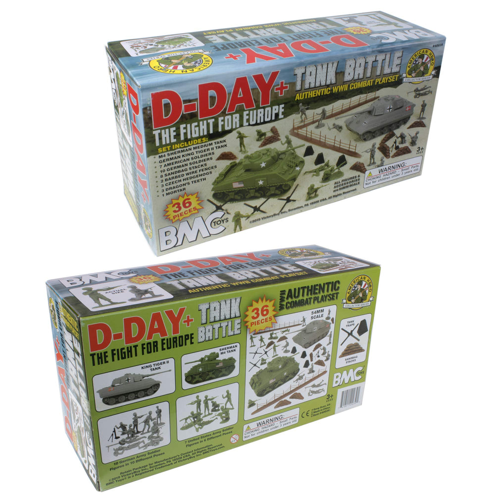 BMC Toys D-Day Tank Battle Sandbag Stacks enhance trench visuals