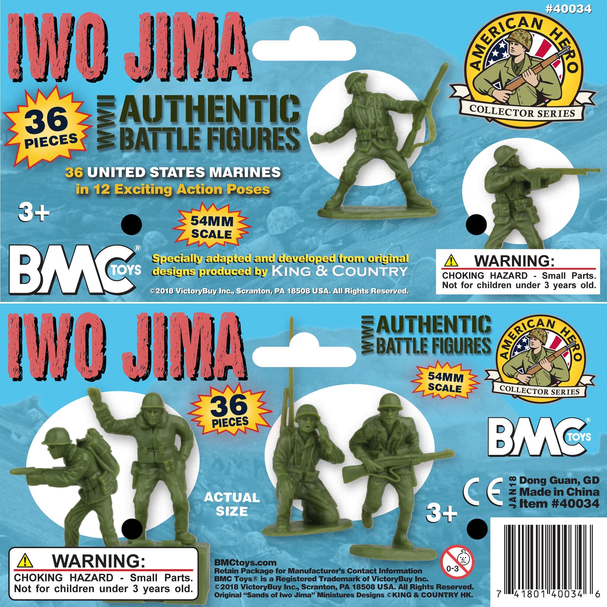 BMC Toys olive drab Marines invite easy integration into dioramas and displays.
