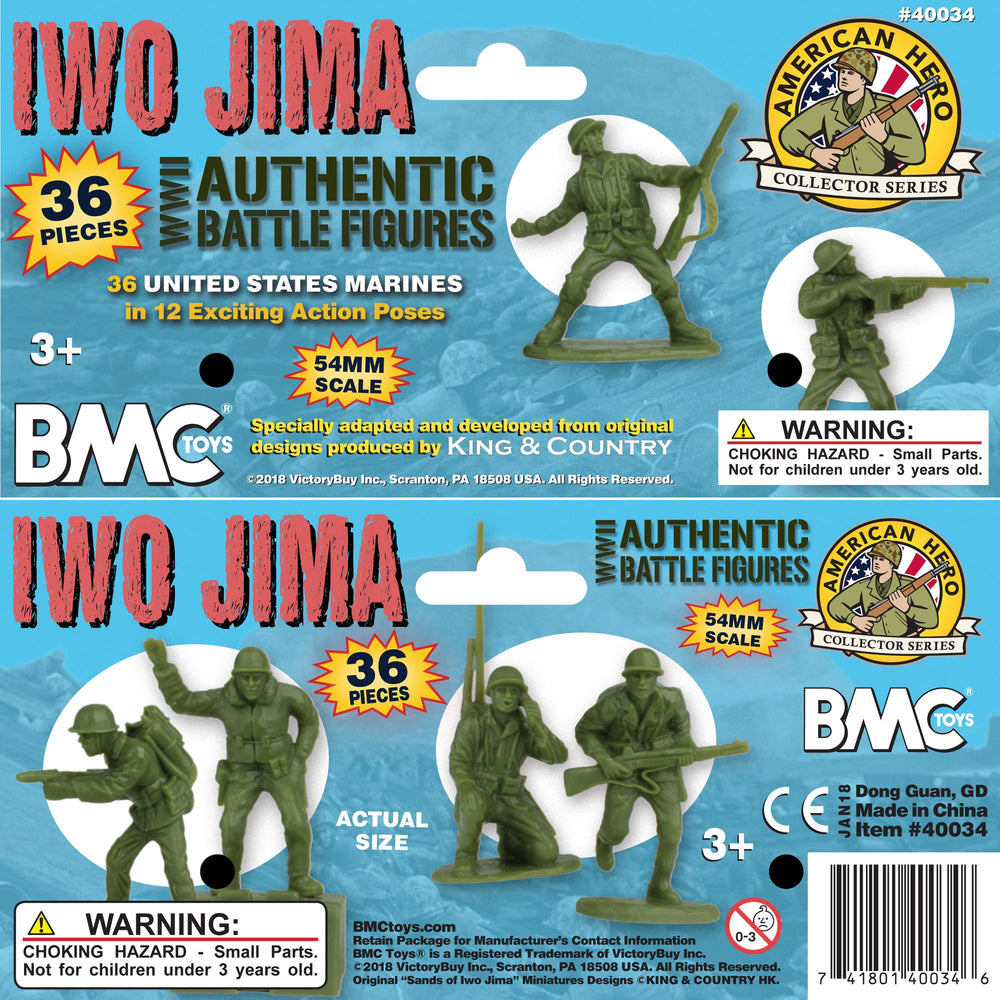 BMC Toys olive drab Marines invite easy integration into dioramas and displays.