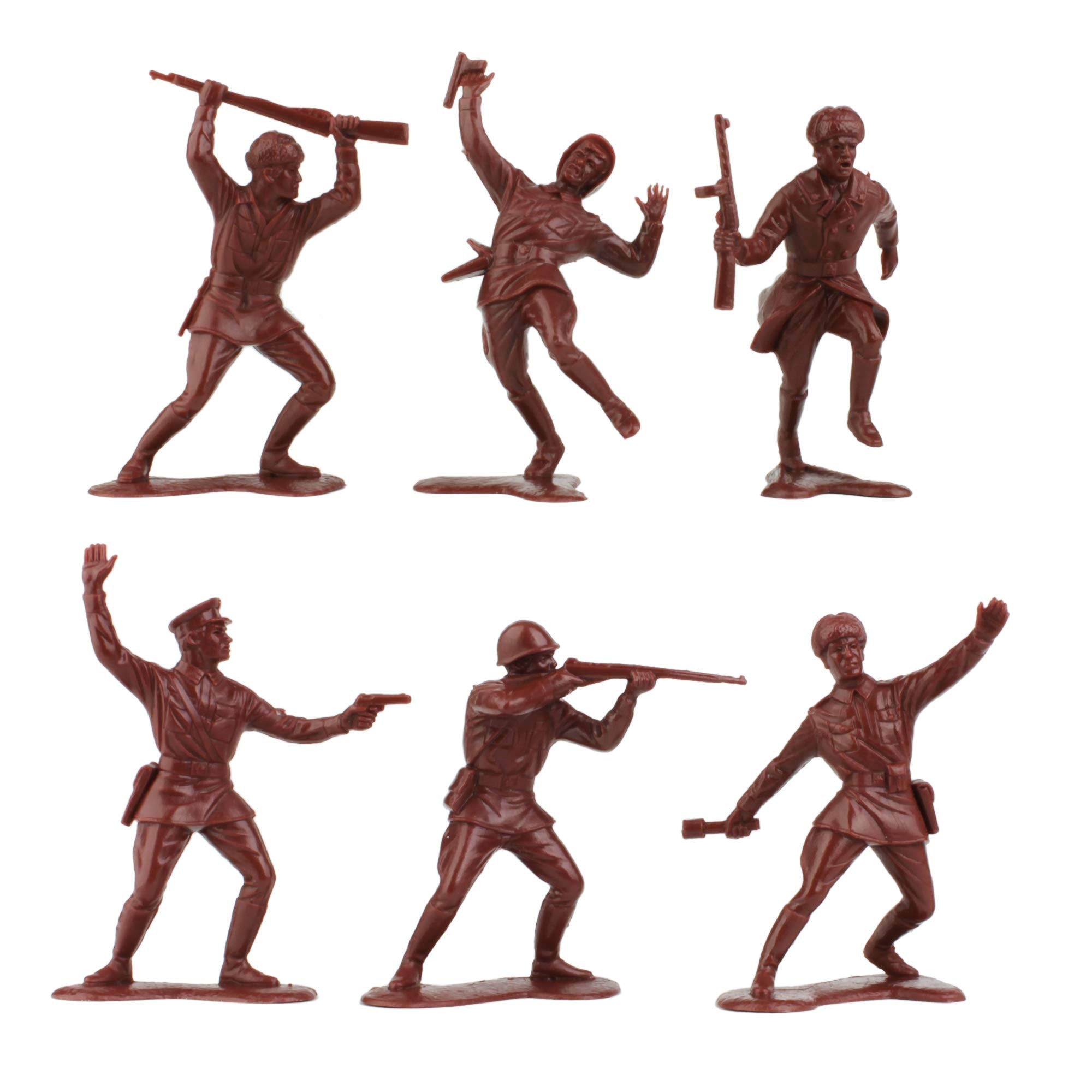 BMC Toys Russian army men 1-32 scale with detailed poses for setup scenes