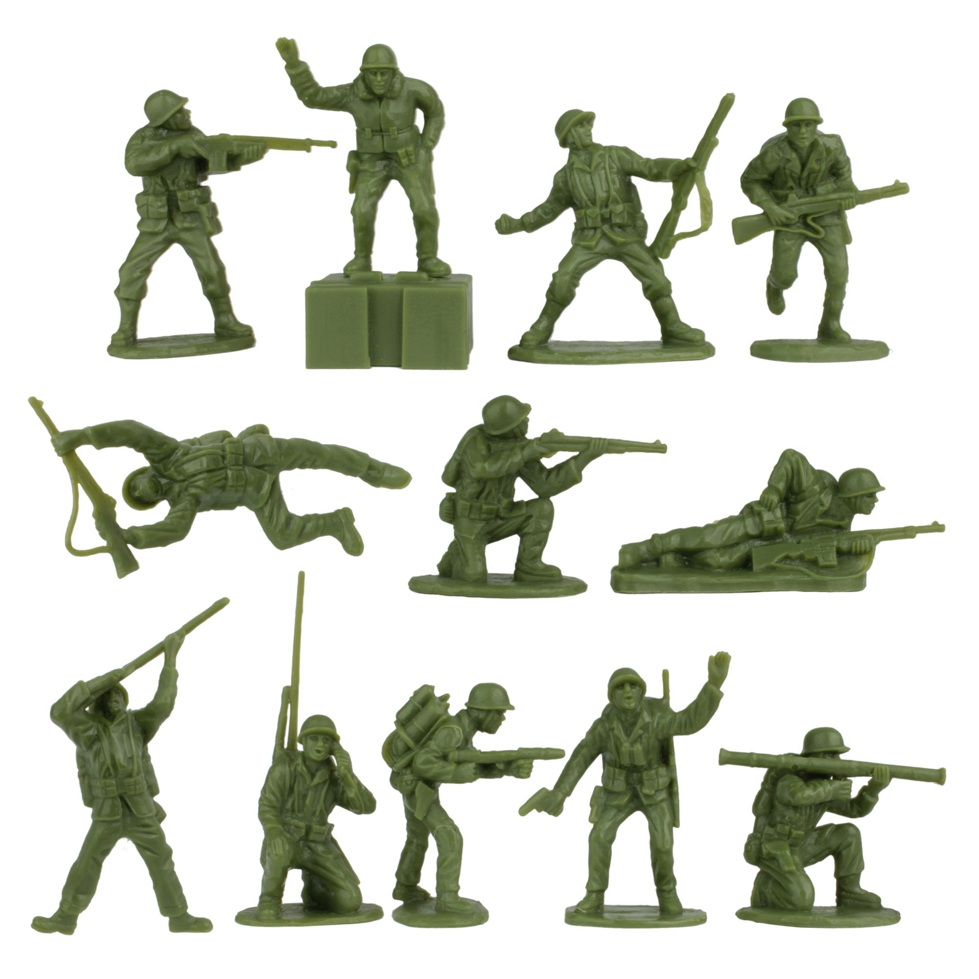 BMC Toys 36-piece set features 12 poses for dynamic diorama scenes.