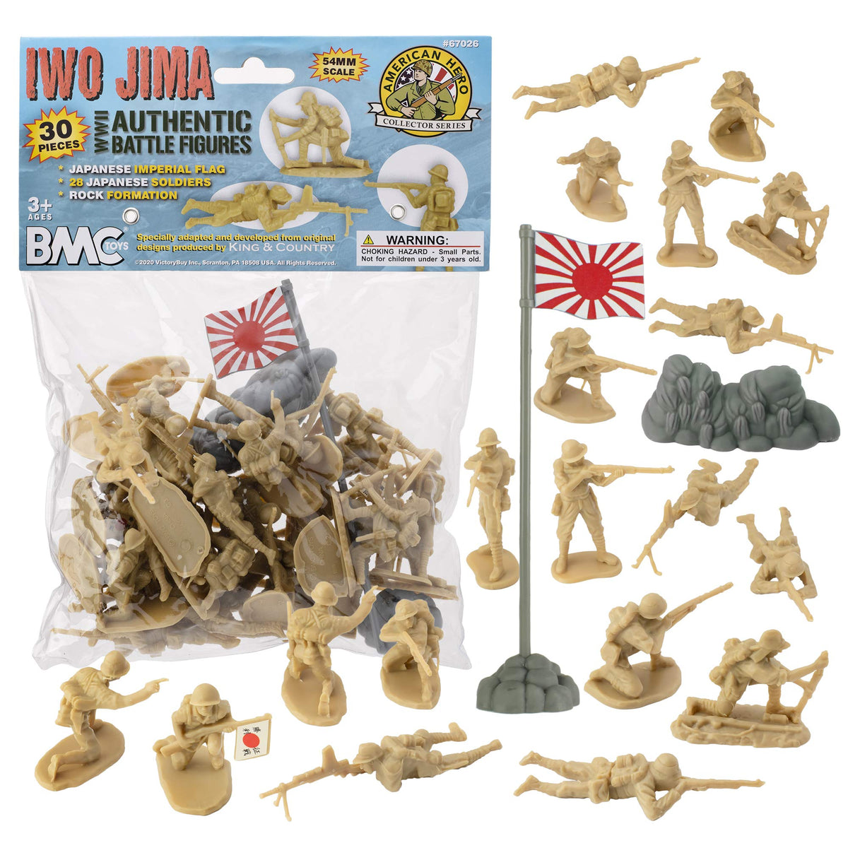 BMC Toys WW2 Imperial Japanese soldiers posing for dynamic diorama displays