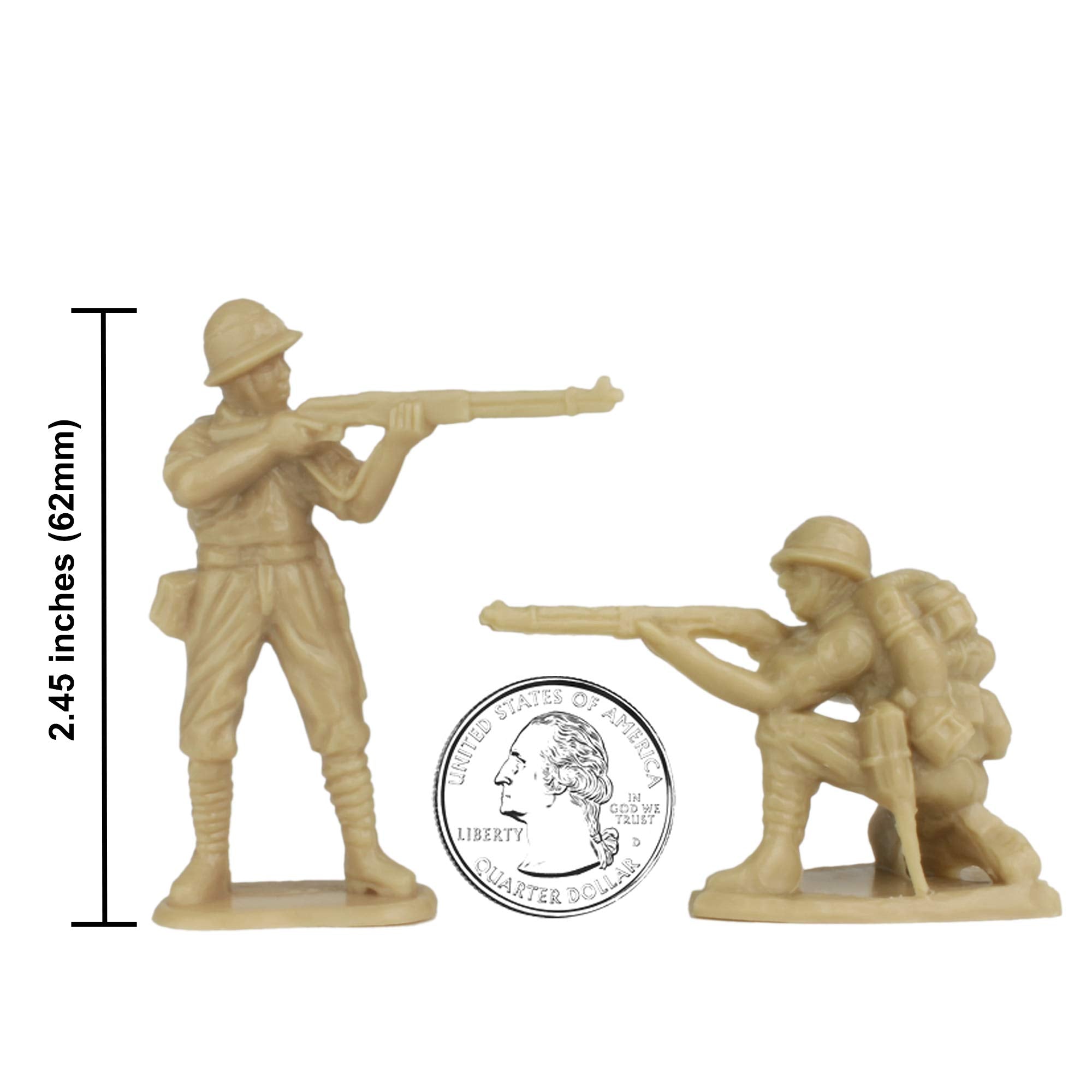 BMC Toys WW2 Imperial Japanese soldiers posing for tabletop battles