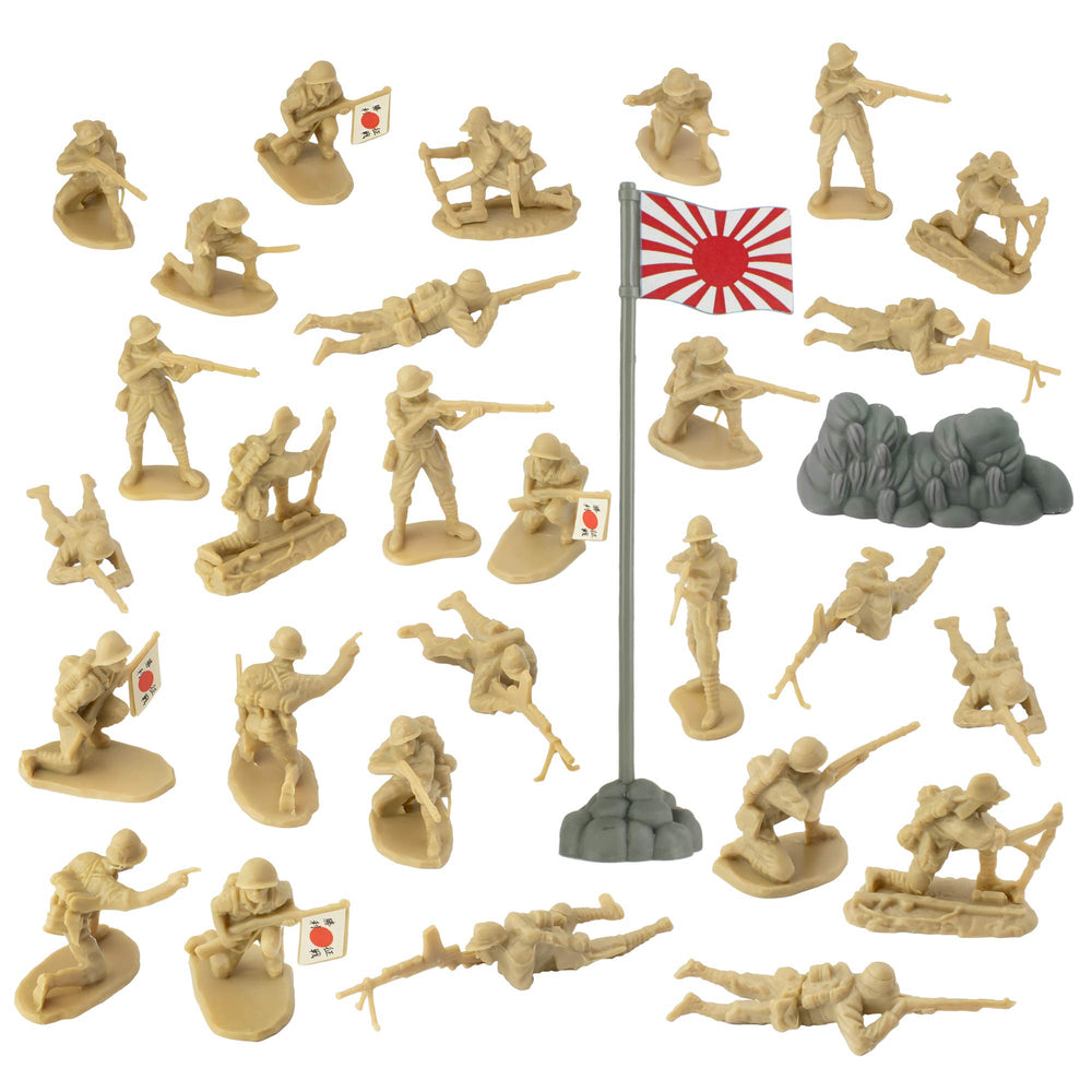 BMC Toys WW2 rock formation scene for authentic diorama backdrops