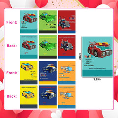 Bmmff transforming car card close-up ready for classroom gifting.