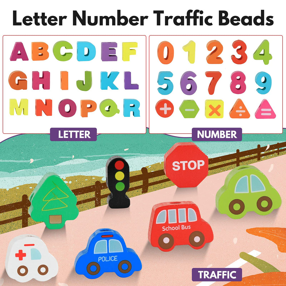 BMTOYS threading beads help kids practice hand-eye coordination during play