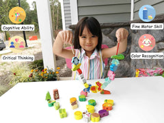 BMTOYS toddler beads set supports fine motor skills during guided play.