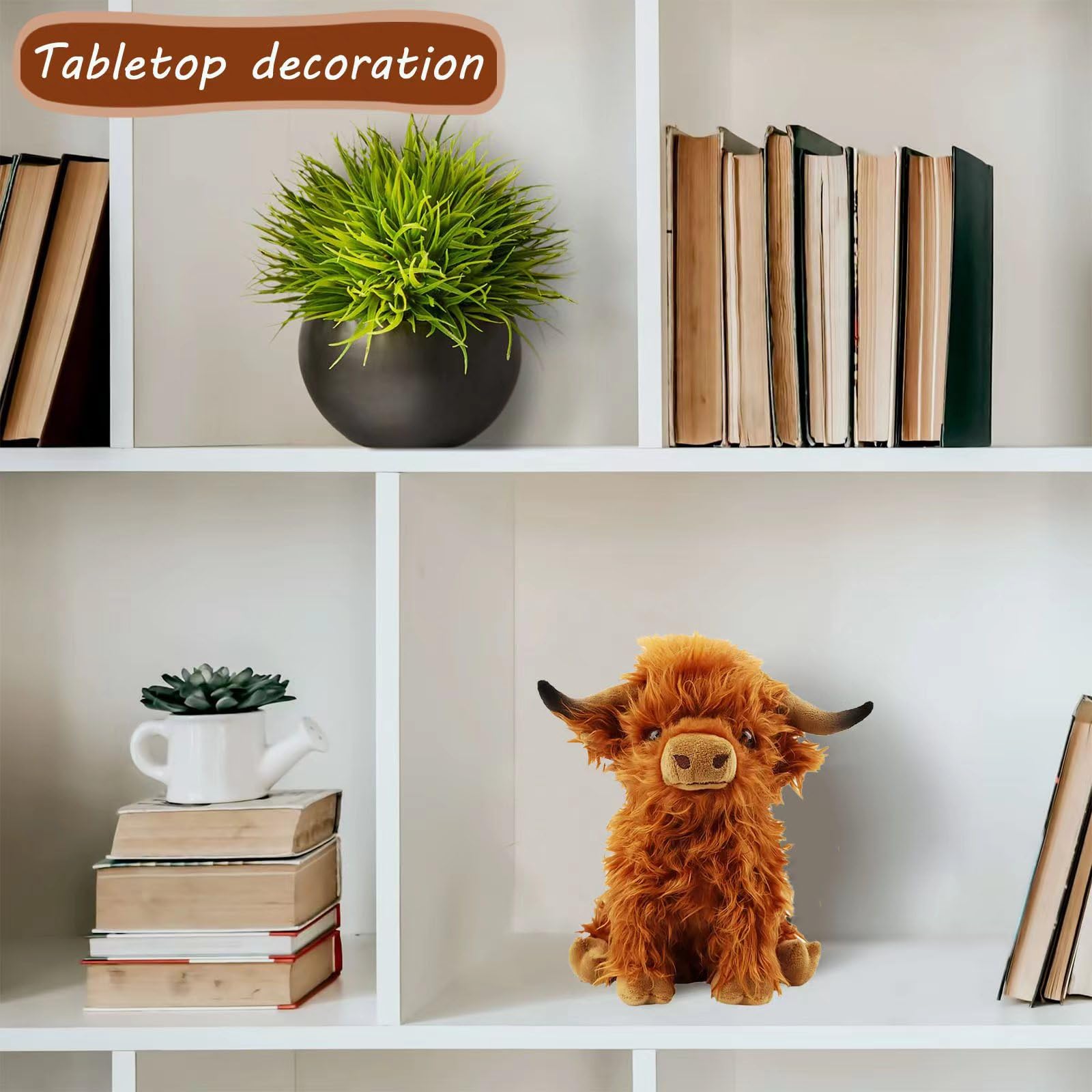 BMZRJM Highland Cow plush featuring durable stitching for kids.