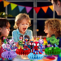 BNFUO Spider and Friends party photo booth prop adds playful charm.