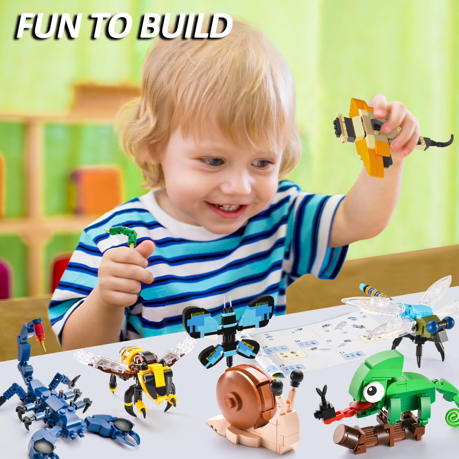BNG Insects snail building set invites slow, thoughtful building and steady manipulation.