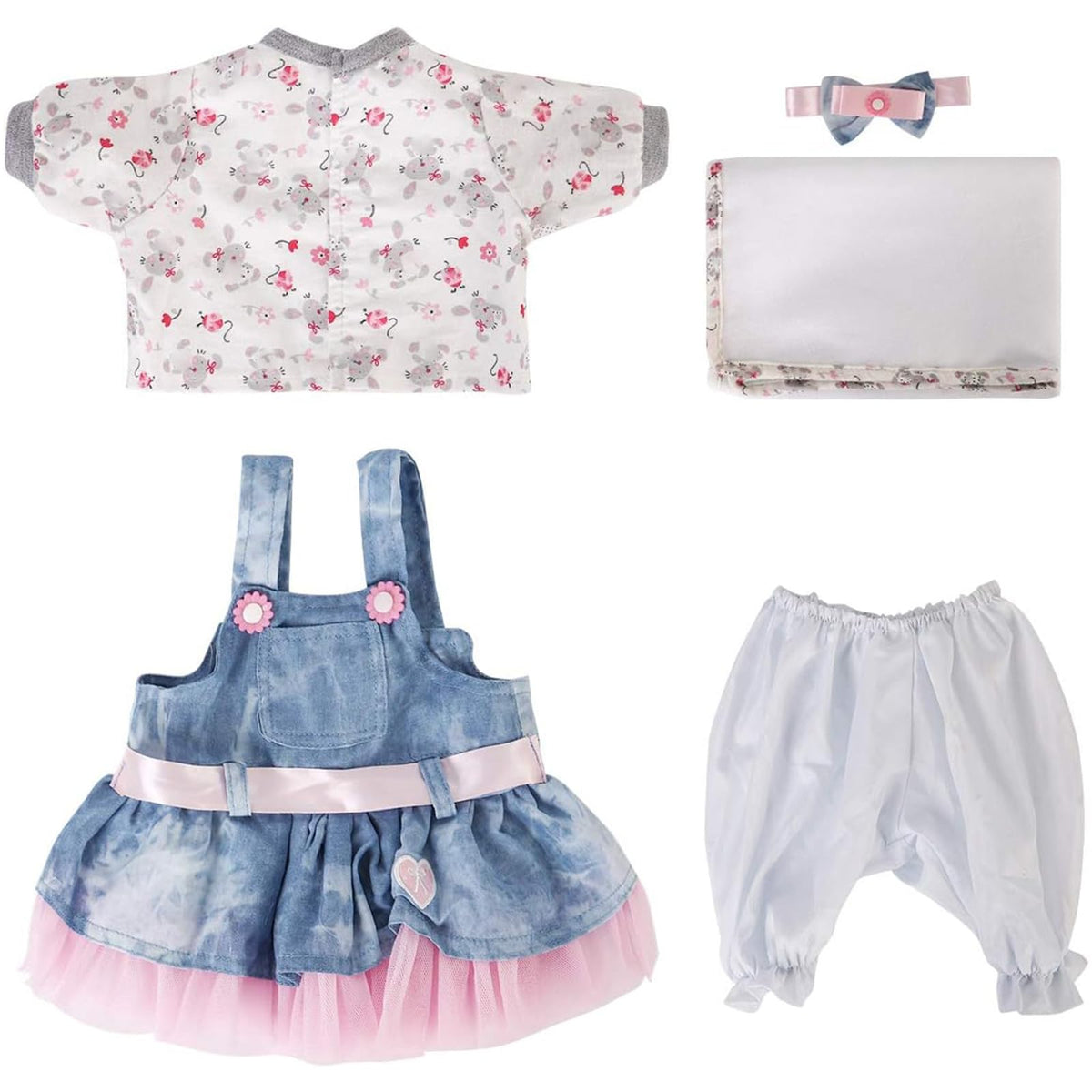 BNNPUU Little Lion 6pc outfit front view for 17-23 inch dolls, stylish play
