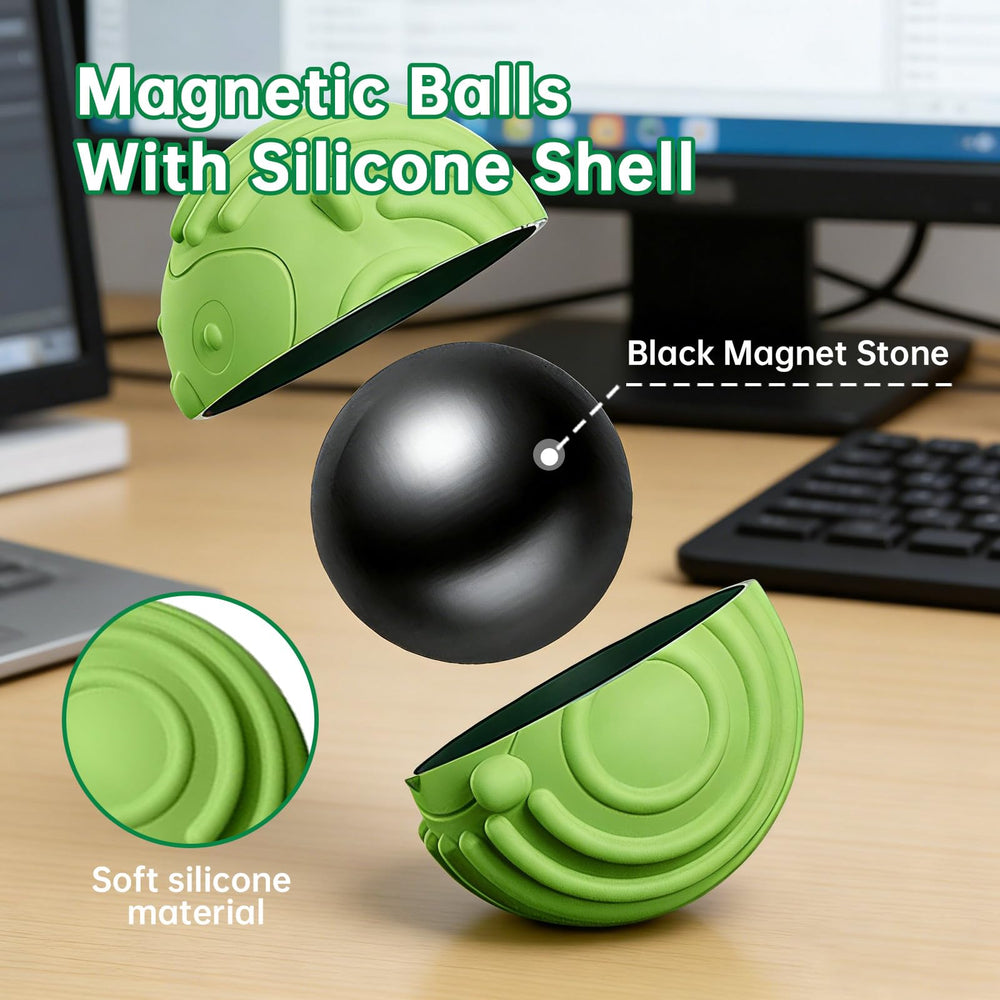 Bnoiiok magnetic fidget balls in hand for portable stress relief.