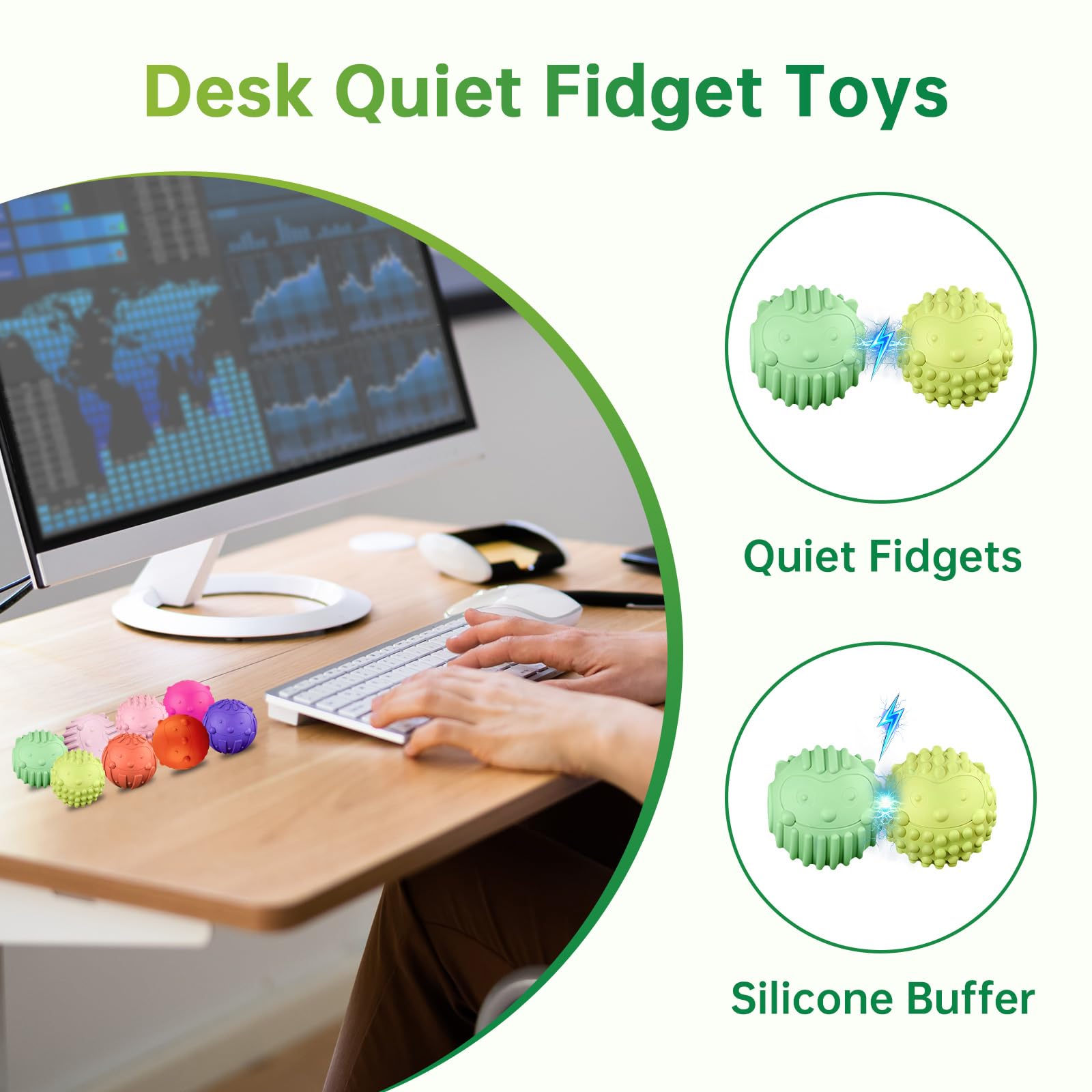 Bnoiiok Magnetic Fidget Balls pocket desk use for discreet stress relief.