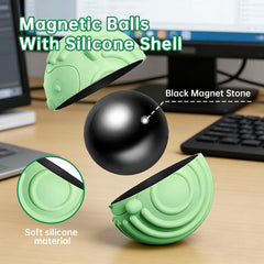 Bnoiiok Magnetic Fidget Balls texture closeup highlights eight silicone textures.