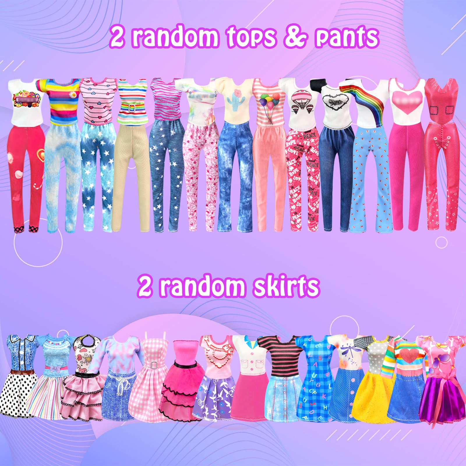 BNUZEIYI doll tops and pants for easy dressing and quick outfit changes.
