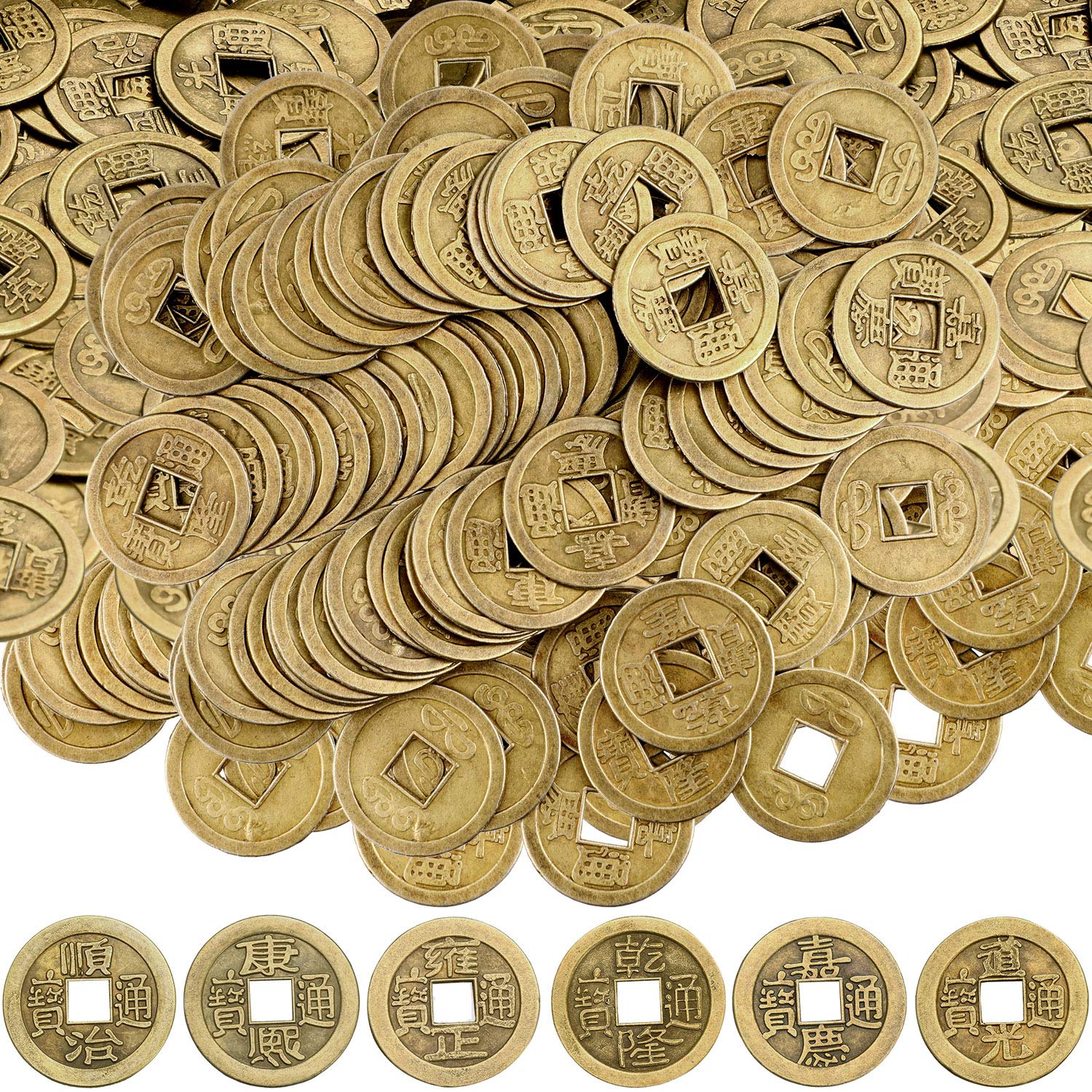 Boao Chinese coins antique bronze collection for traditional wealth luck decor