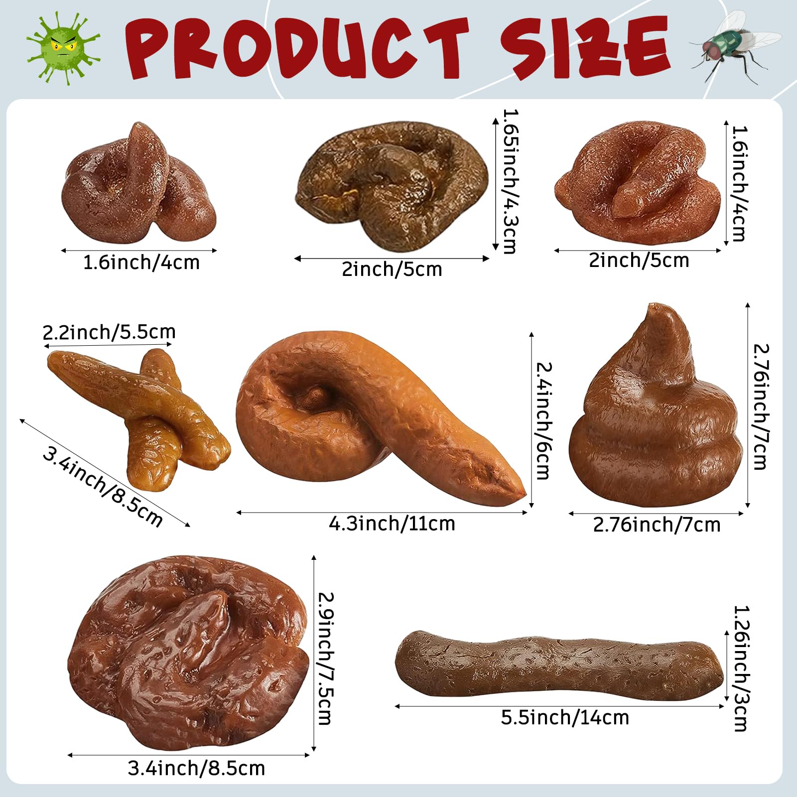 Boao fake poop toy with realistic color and texture for convincing gags